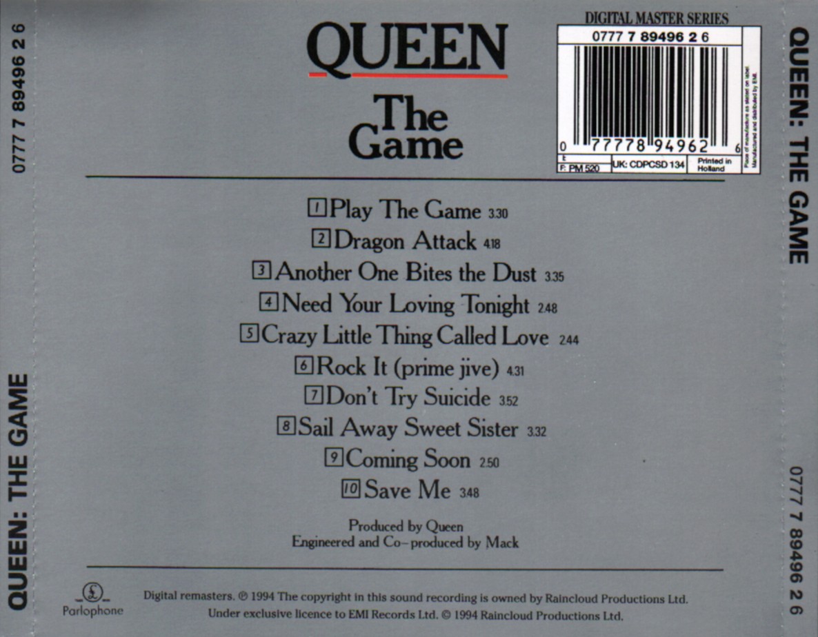 Queen  The game  back [1994 Rem]